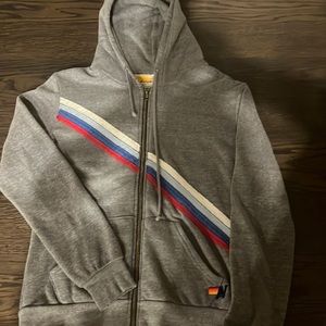 Super cute aviator, nation, size small heather, gray,red white light, blue